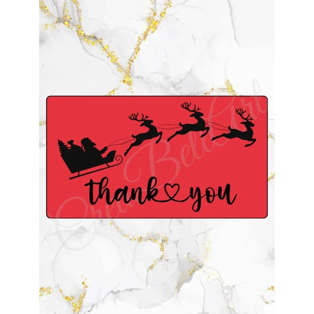 Christmas Thank You Stickers | Holiday Design | Small Business Packaging